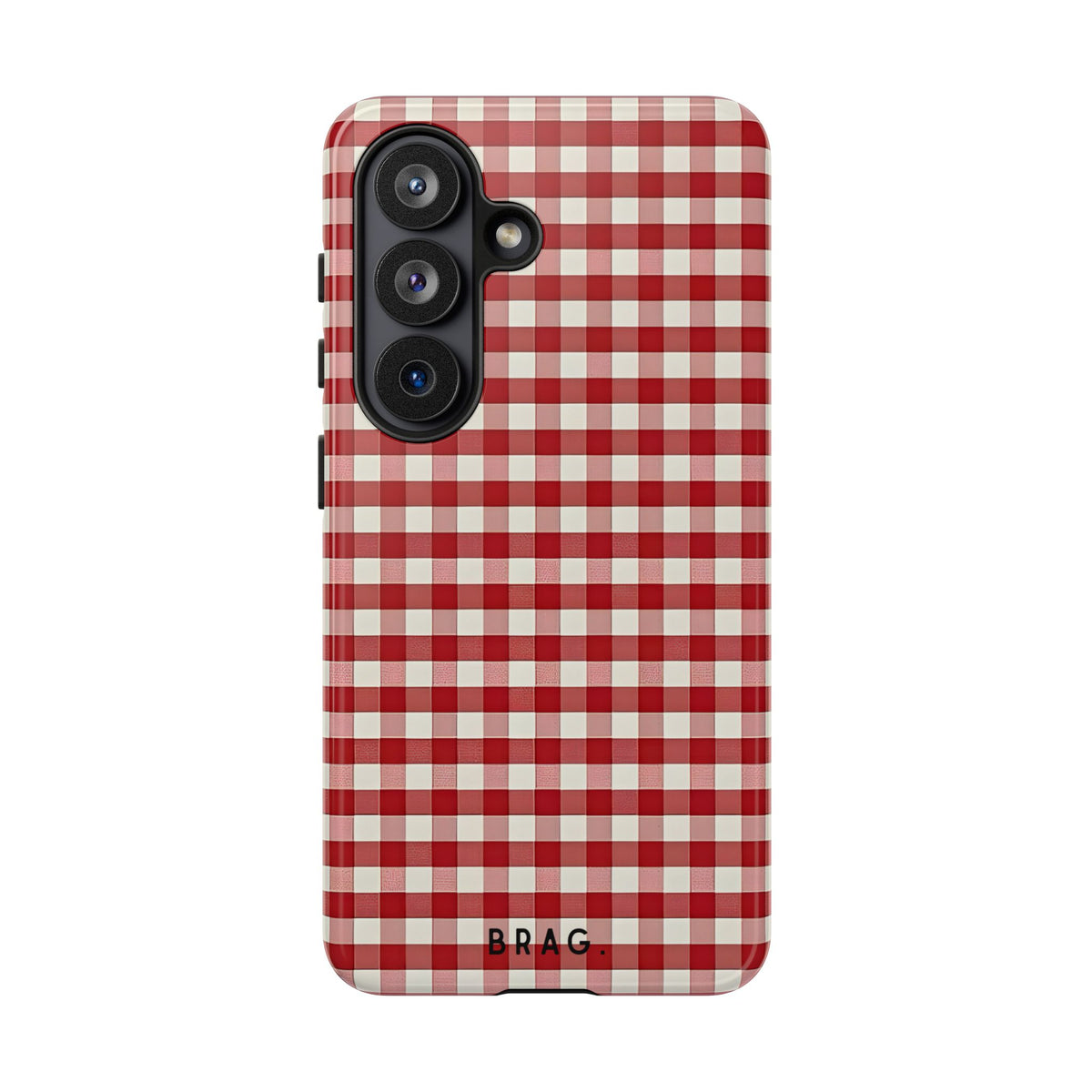 Red Gingham Tough Phone Case – Shockproof Protective iPhone Cover