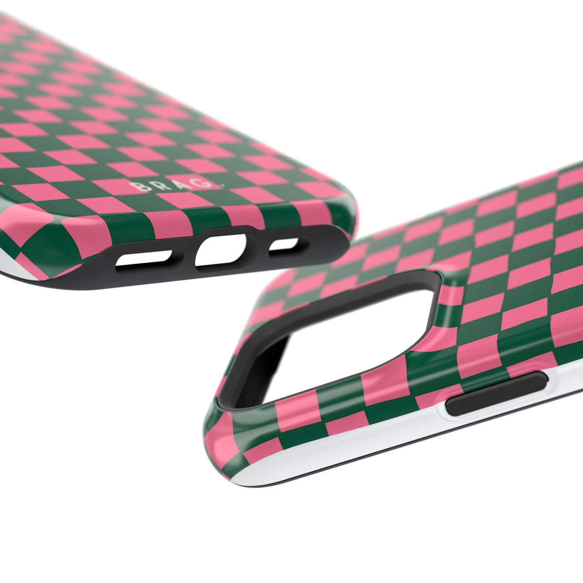 Rasberry Checks Magnetic Impact-Resistant Phone Case