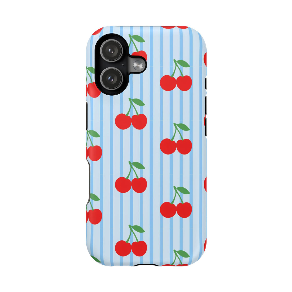 Sunday Market Magnetic Impact Phone Case — Blue Stripe Retro Design