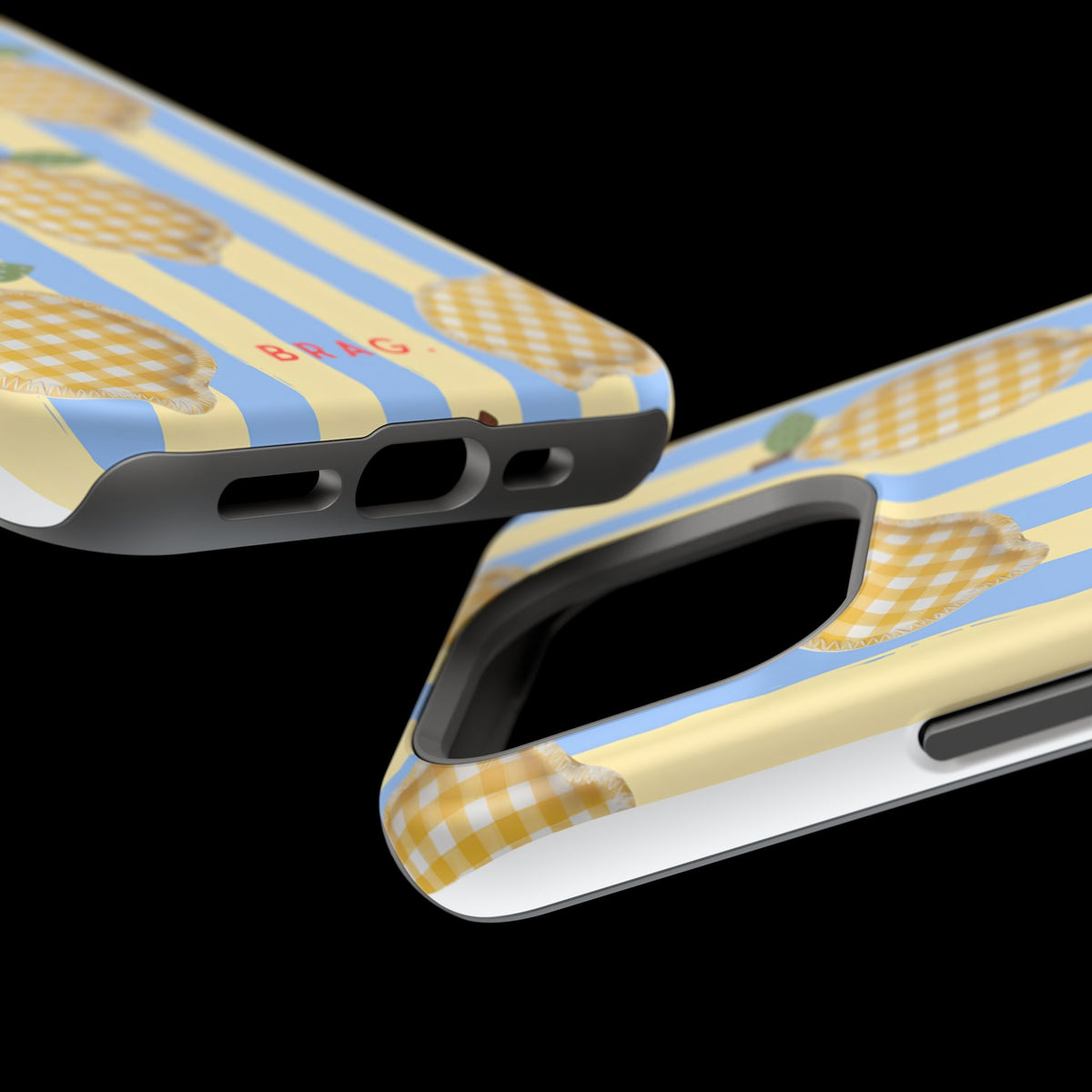 Lemon checks Magnetic Impact-Resistant Phone Case