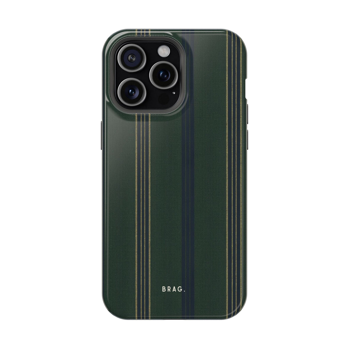 Olive Pinstripe Magnetic Impact-Resistant Phone Case