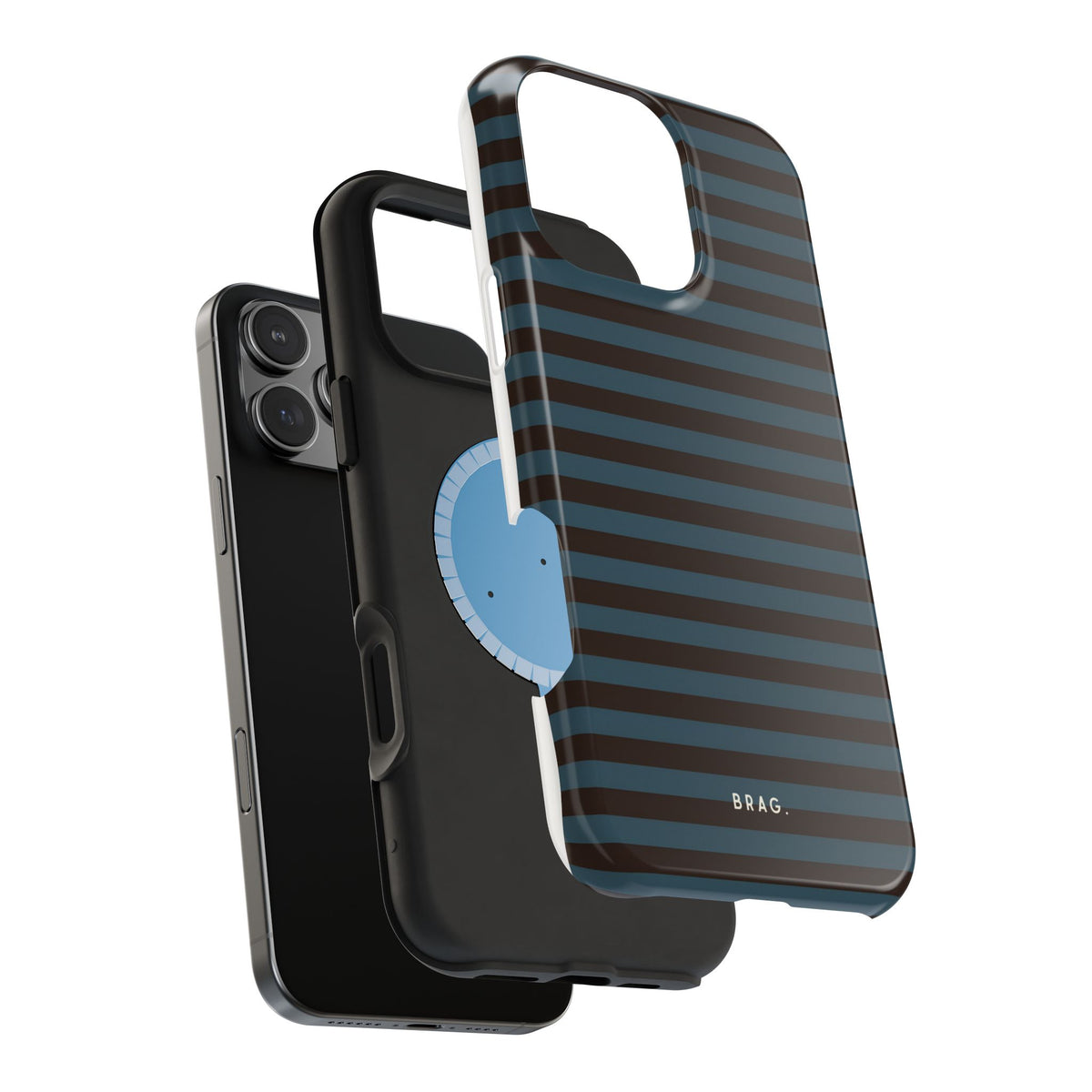 Seaside Stripe Magnetic Impact-Resistant Phone Case