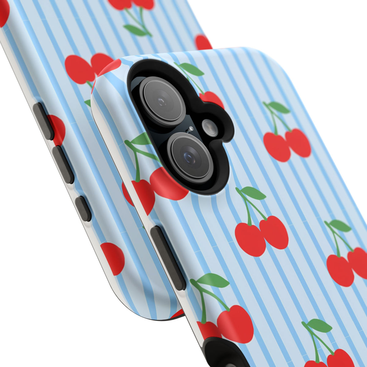 Sunday Market Magnetic Impact Phone Case — Blue Stripe Retro Design