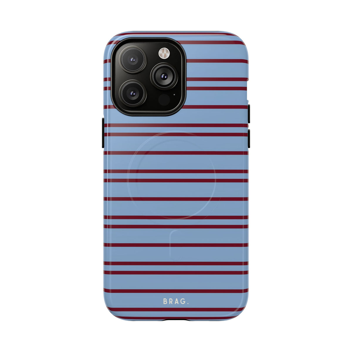 Nautical Stripe MagSafe Tough Phone Case — Magnetic Protective Cover
