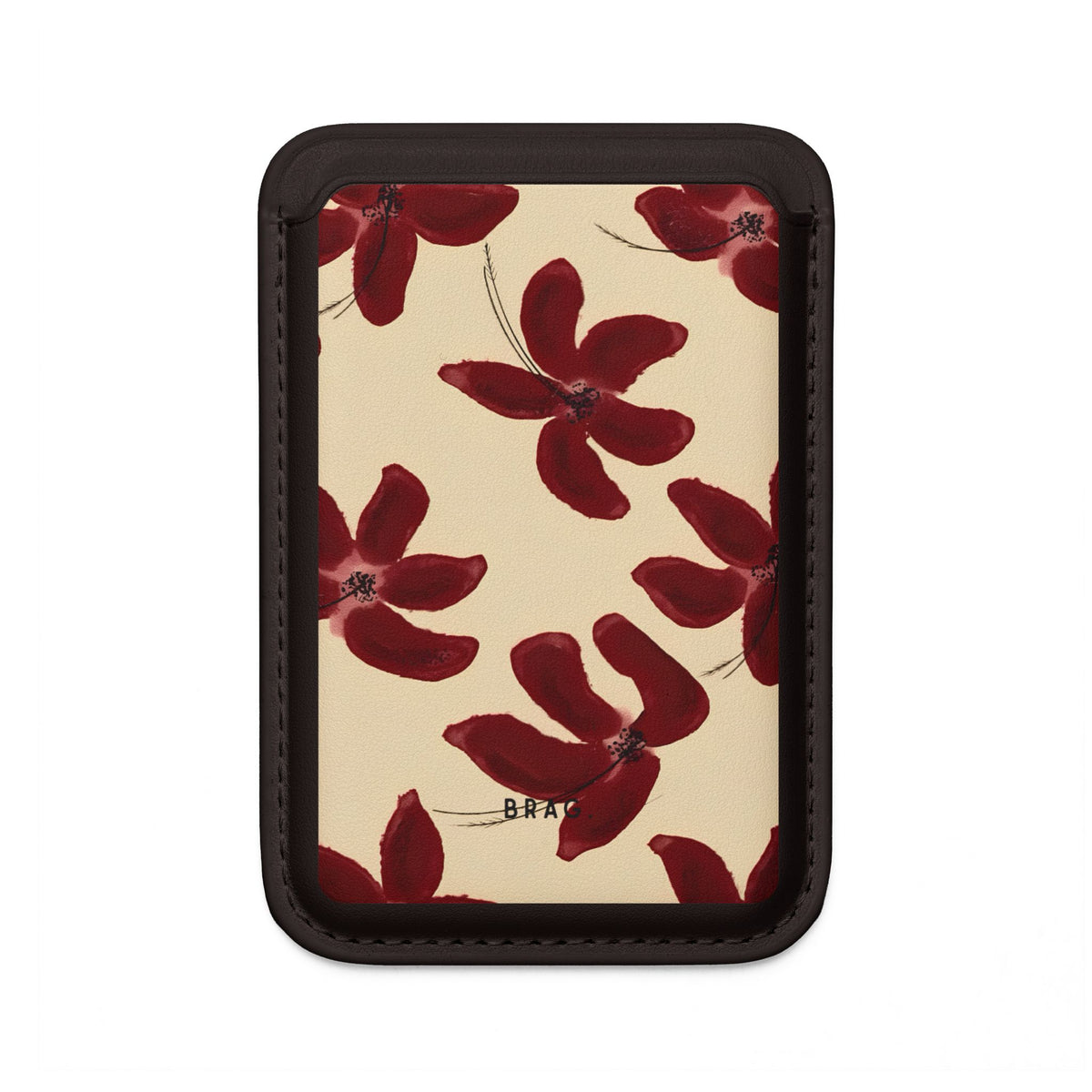Cherry Bloom MagSafe Vegan Wallet — Slim Phone Card Holder