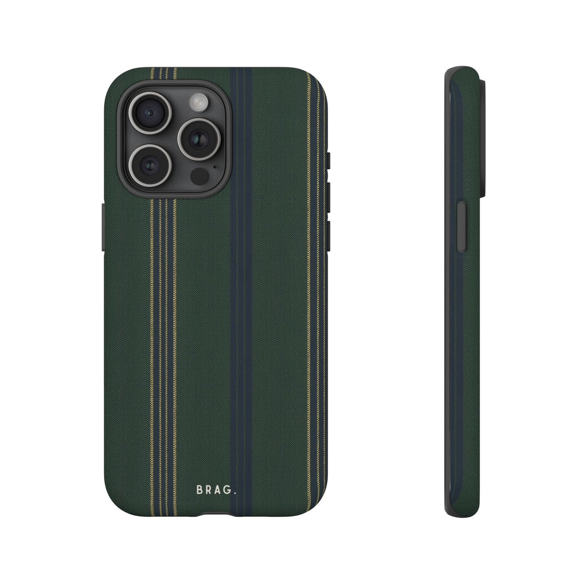 Olive Pinstripe Tough Phone Case – Shockproof Protective iPhone Cover