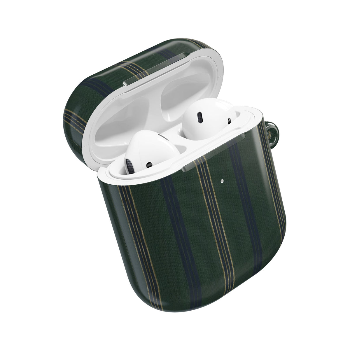 Olive Pinstripe AirPod Case – Slim Protective Charging Case