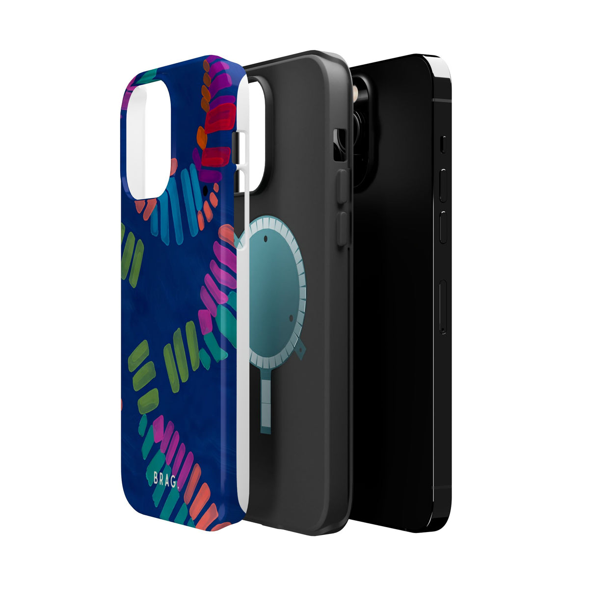 Blue Palm Magnetic Impact-Resistant Phone Case