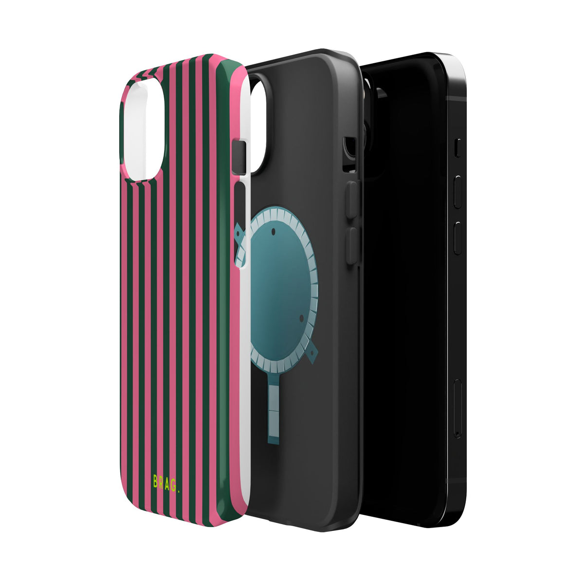 Flamingo Stripe Magnetic Impact-Resistant Phone Case