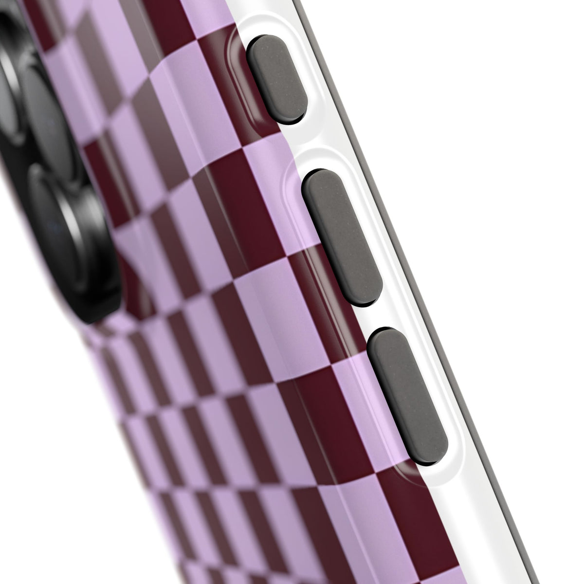 Cherry Check Magnetic Impact-Resistant Phone Case