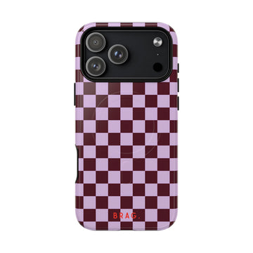 Cherry Check MagSafe Tough Phone Case — Magnetic Protective Cover