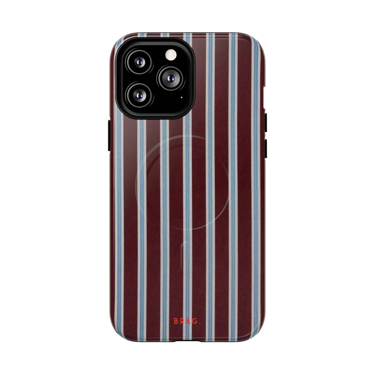 Maroon Lines MagSafe Tough Phone Case — Magnetic Protective Cover