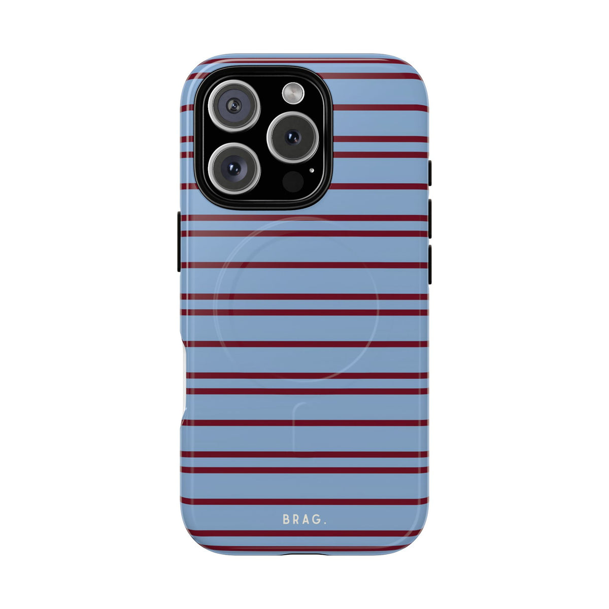 Nautical Stripe MagSafe Tough Phone Case — Magnetic Protective Cover