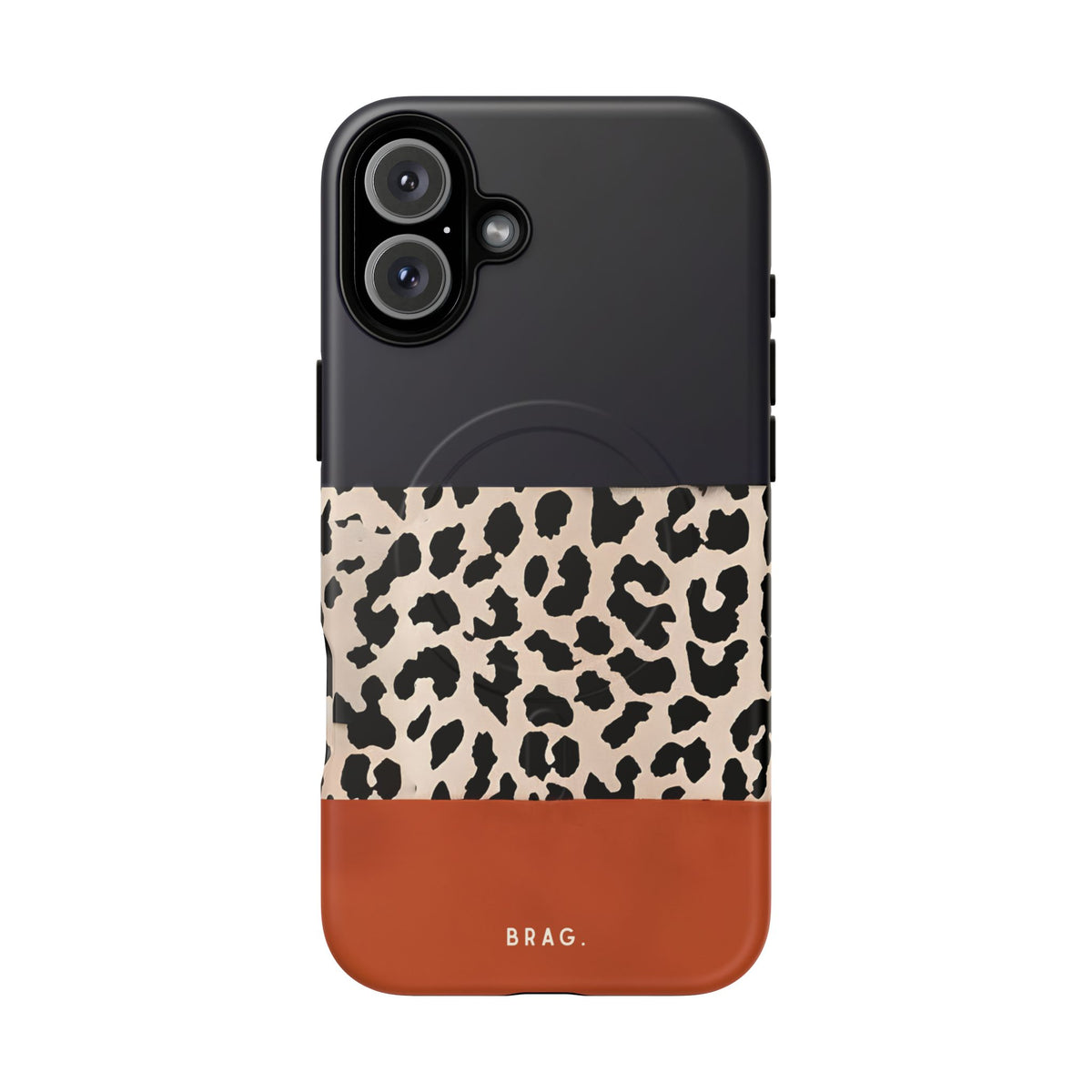 Leopard Block MagSafe Tough Phone Case — Magnetic Protective Cover