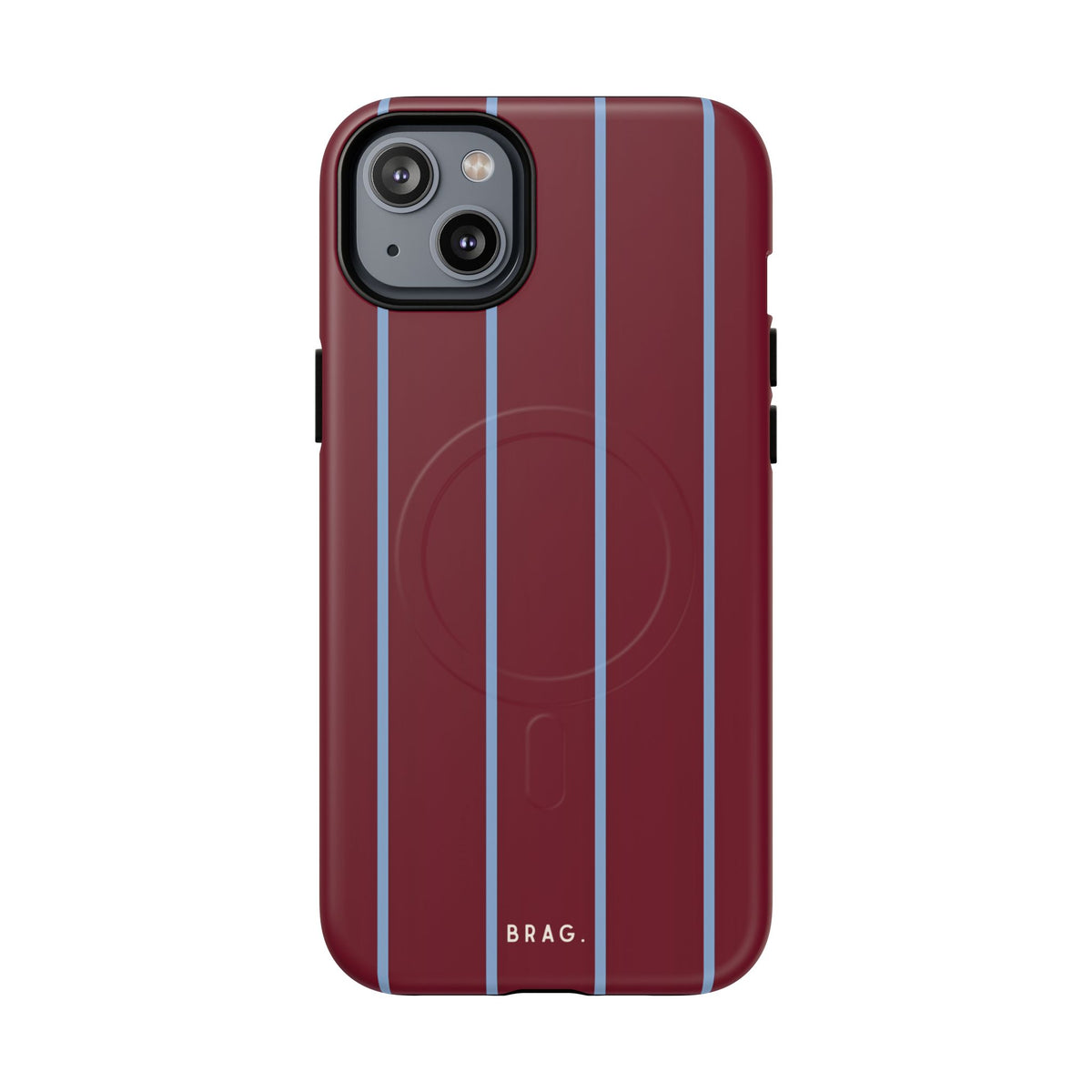 Bordeaux Stripe MagSafe Tough Phone Case — Magnetic Protective Cover