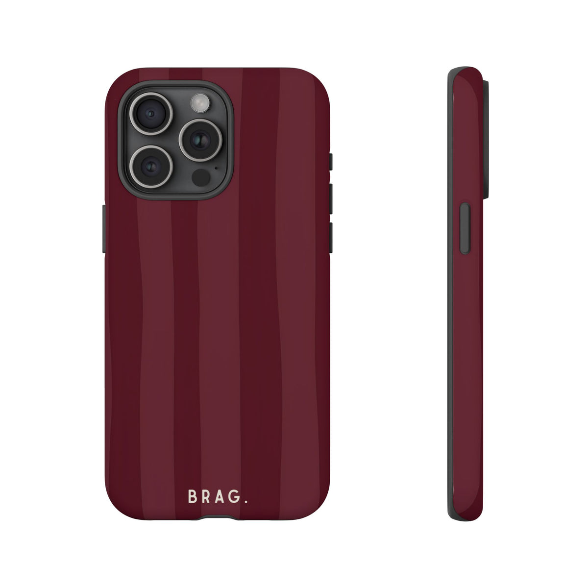 Dark Cherry Tough Phone Case – Shockproof Protective iPhone Cover