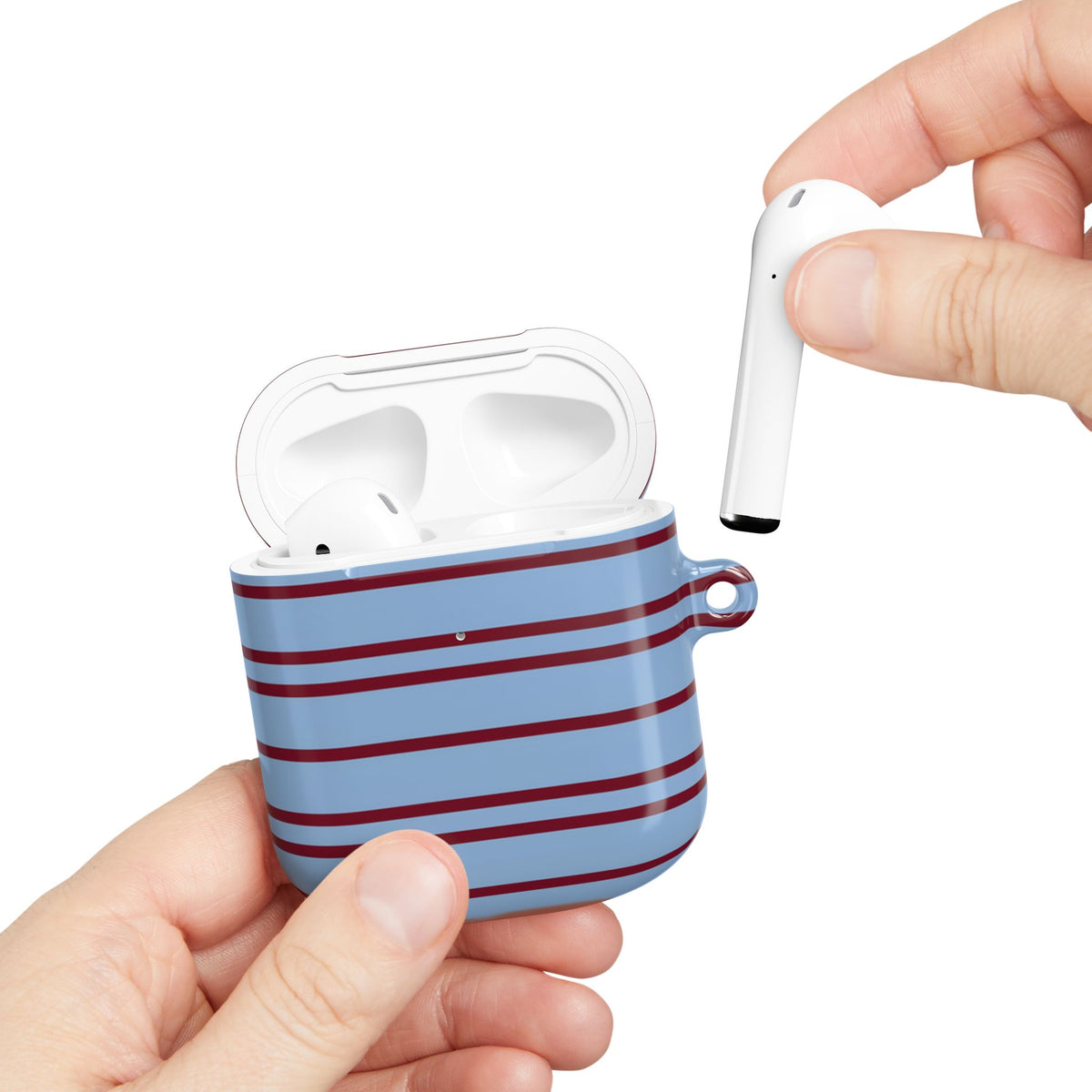 Nautical Stripe AirPod Case – Slim Protective Charging Case