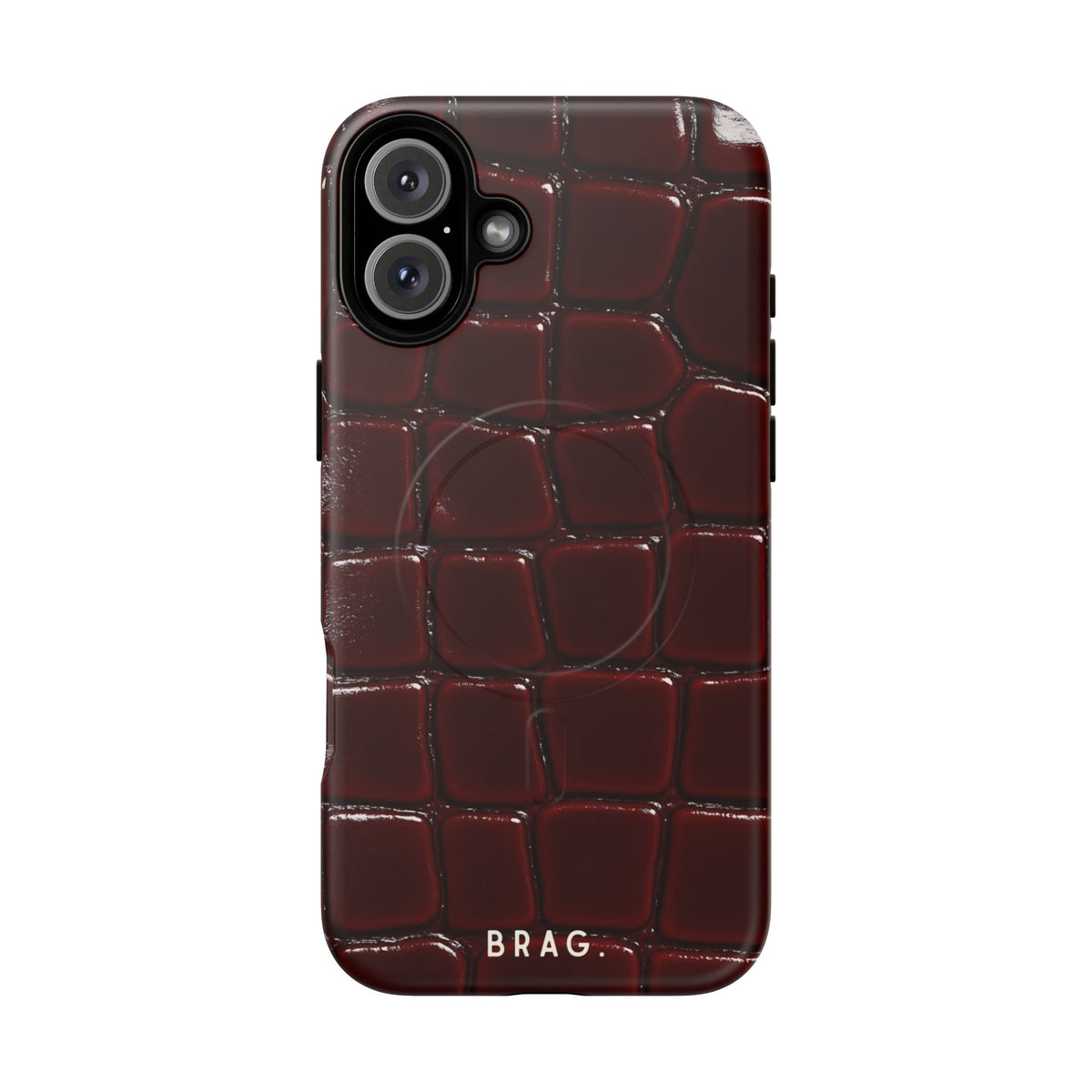 Cherry Leather MagSafe Tough Phone Case — Magnetic Protective Cover