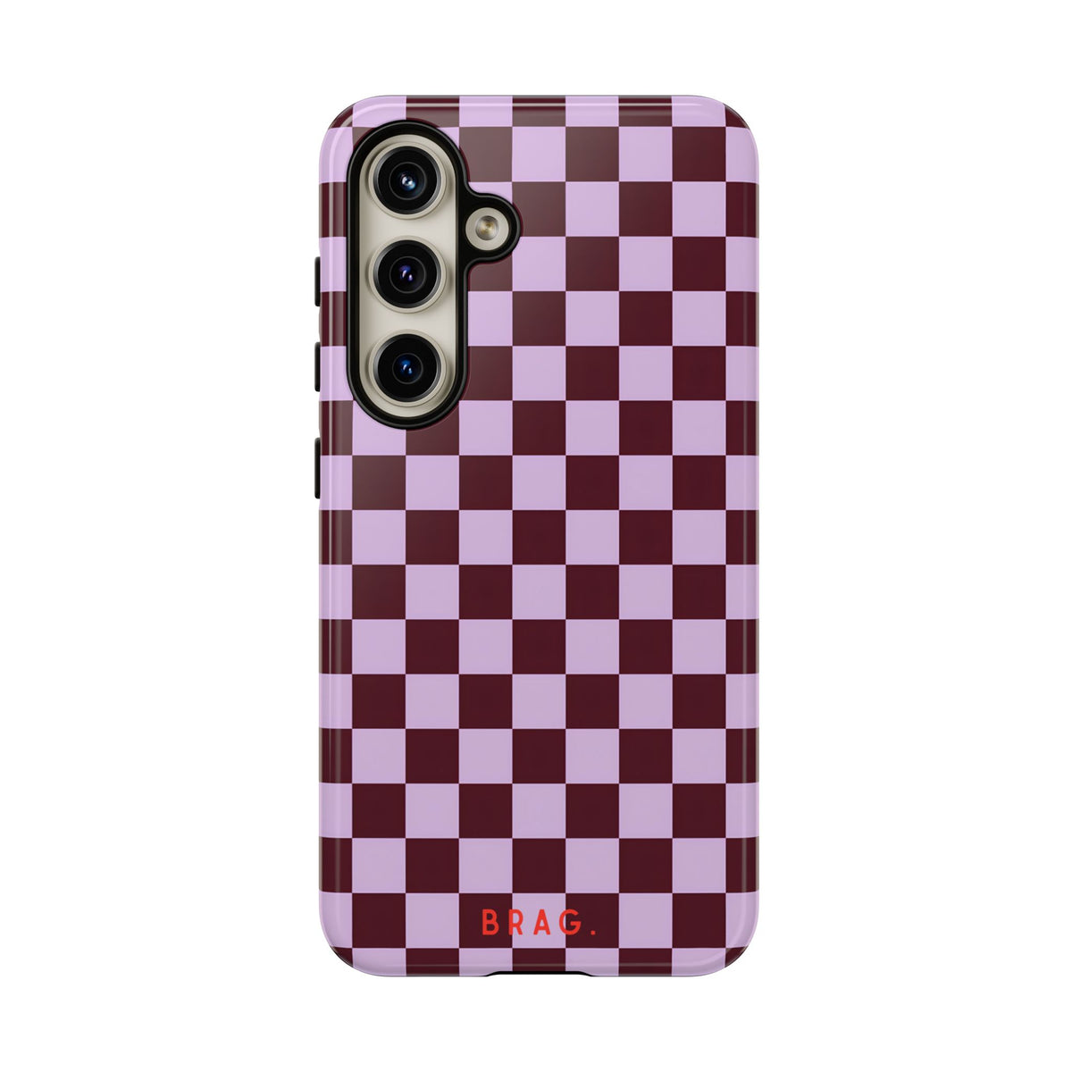 Cherry Check Tough Phone Case – Shockproof Protective iPhone Cover