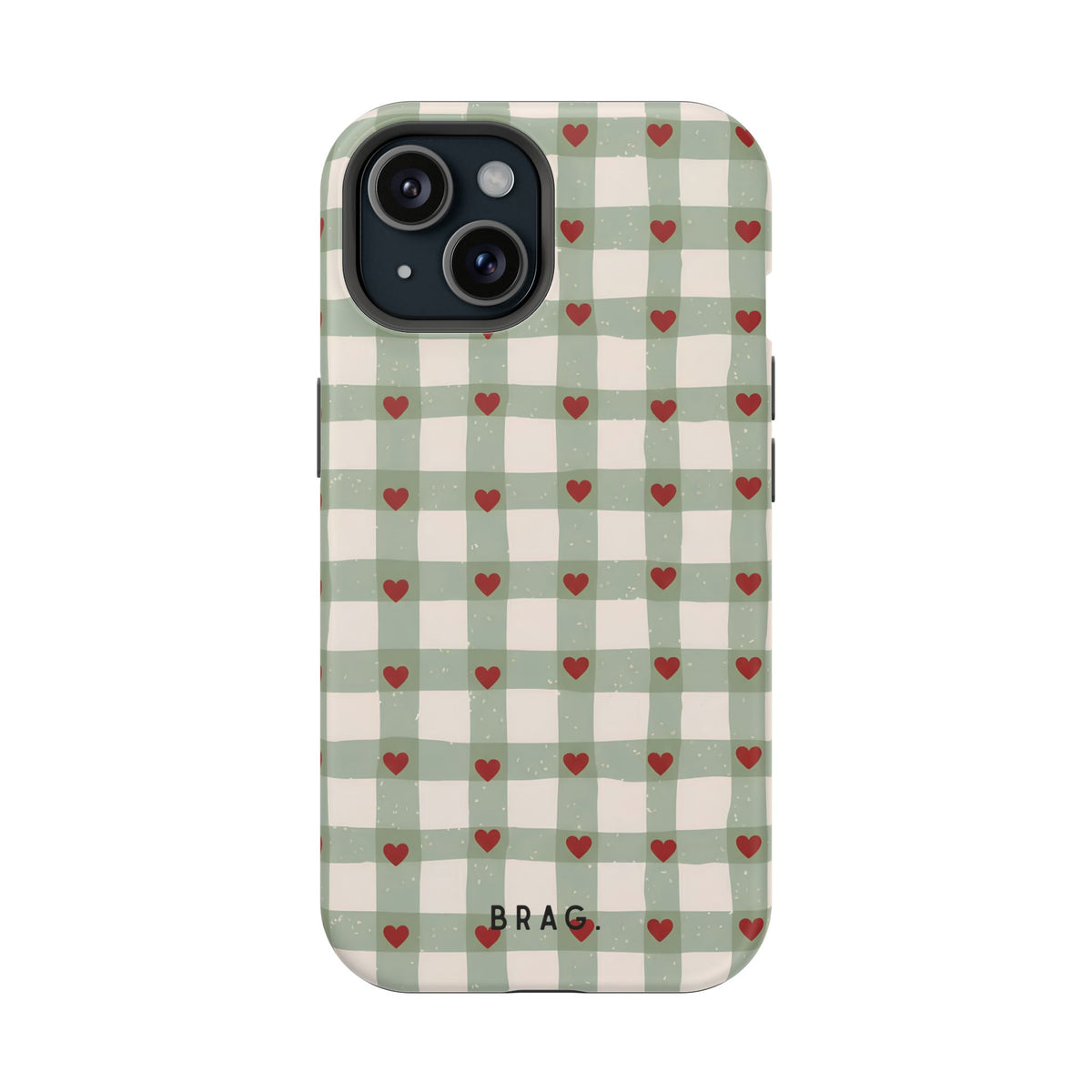 Mint Hearts Magnetic Impact-Resistant Phone Case