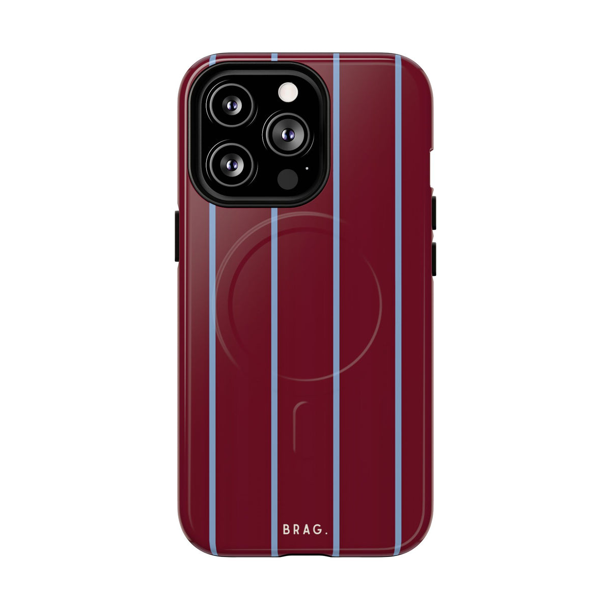 Bordeaux Stripe MagSafe Tough Phone Case — Magnetic Protective Cover