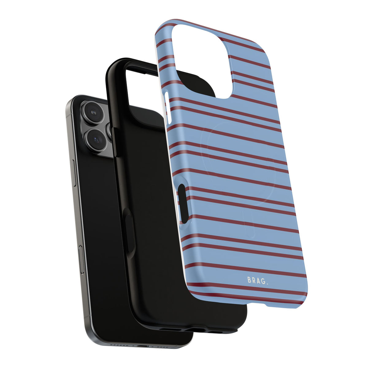 Nautical Stripe MagSafe Tough Phone Case — Magnetic Protective Cover