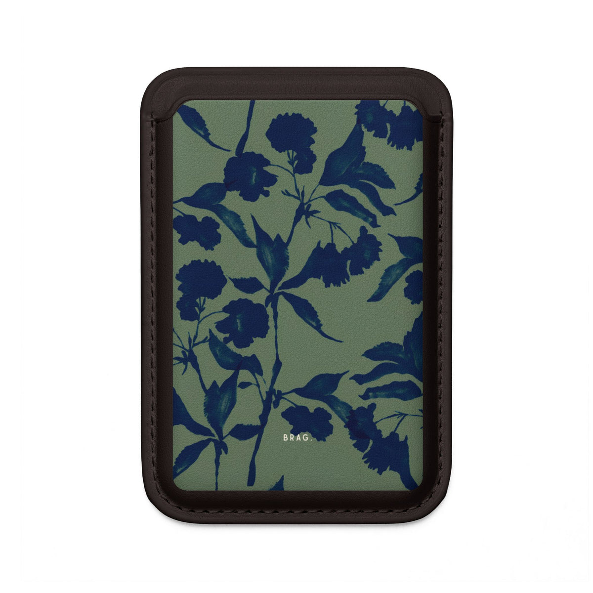 Sage Bloom MagSafe Vegan Wallet — Slim Phone Card Holder