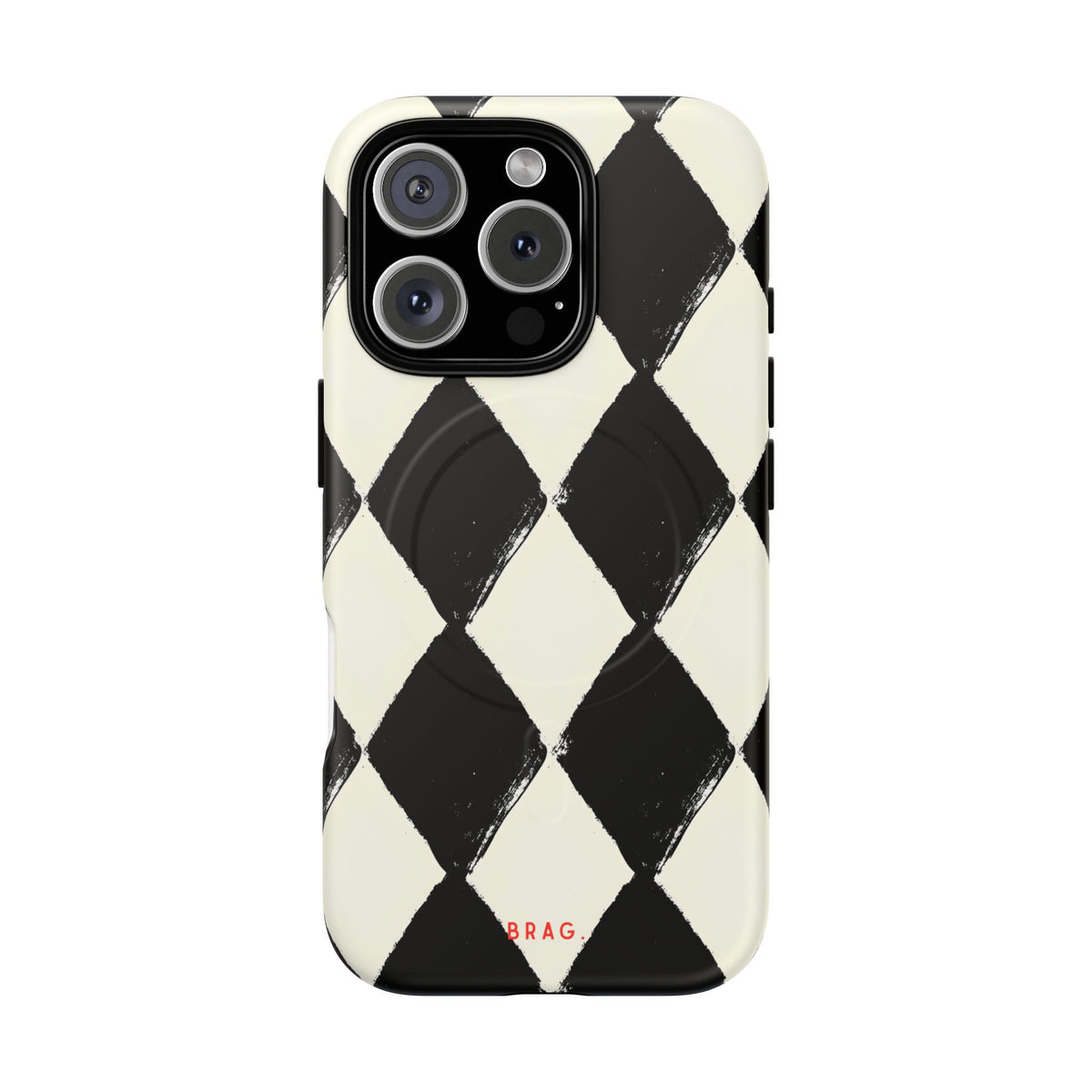 Ivory Harlequin MagSafe Tough Phone Case — Magnetic Protective Cover