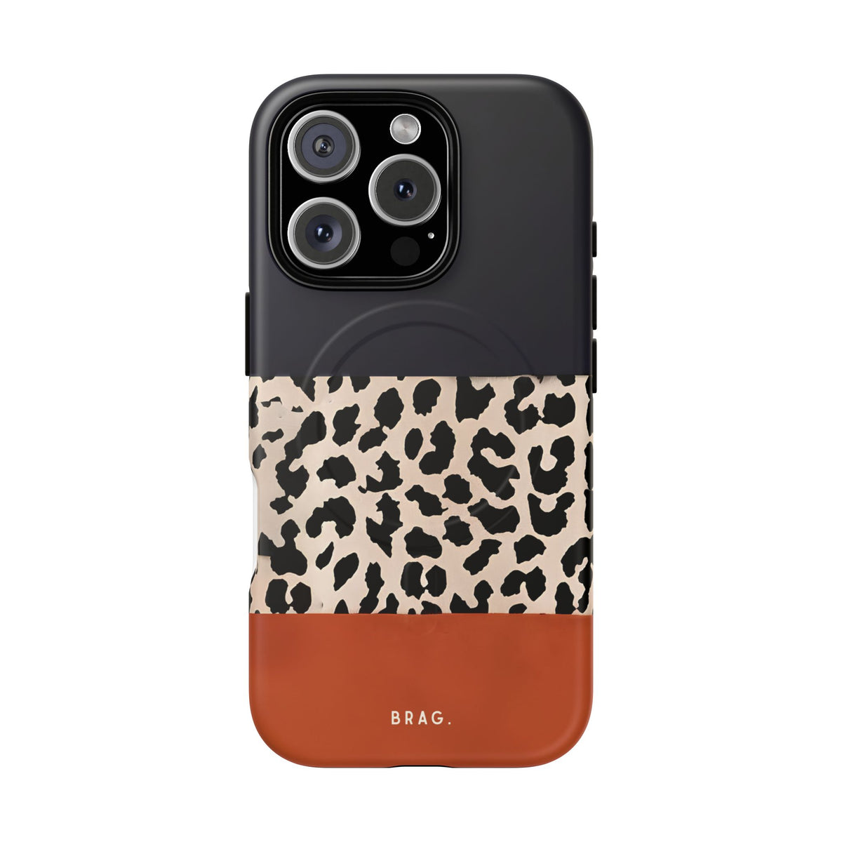 Leopard Block MagSafe Tough Phone Case — Magnetic Protective Cover