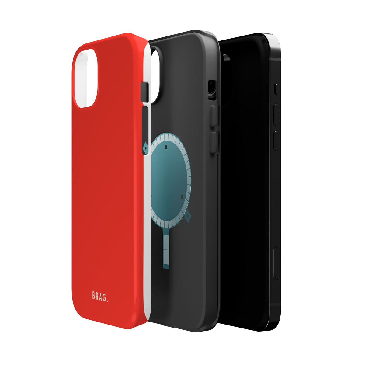 Brag Red Magnetic Impact-Resistant Phone Case