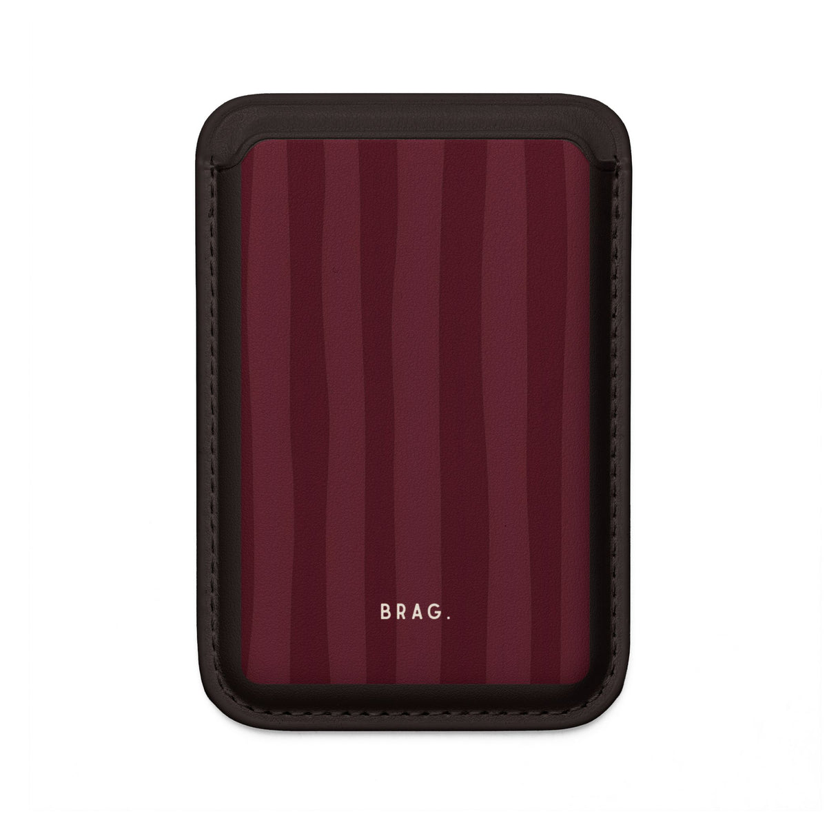 Dark Cherry MagSafe Vegan Wallet — Slim Phone Card Holder