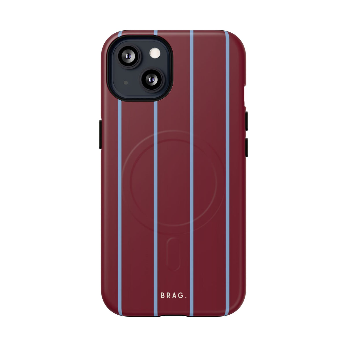 Bordeaux Stripe MagSafe Tough Phone Case — Magnetic Protective Cover