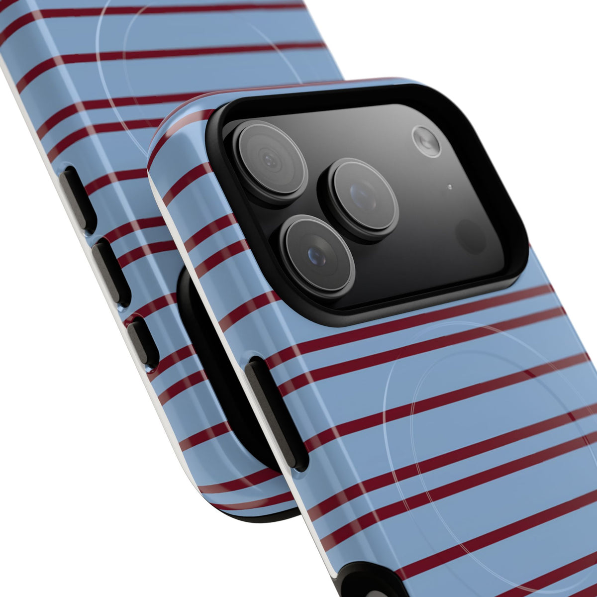 Nautical Stripe MagSafe Tough Phone Case — Magnetic Protective Cover