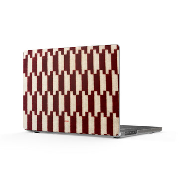 Wine & Cream Matte MacBook Case — Slim Protective Laptop Cover