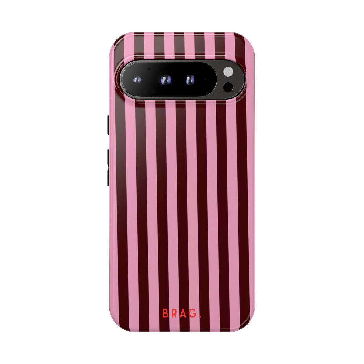 Candy Stripe Tough Phone Case – Shockproof Protective iPhone Cover