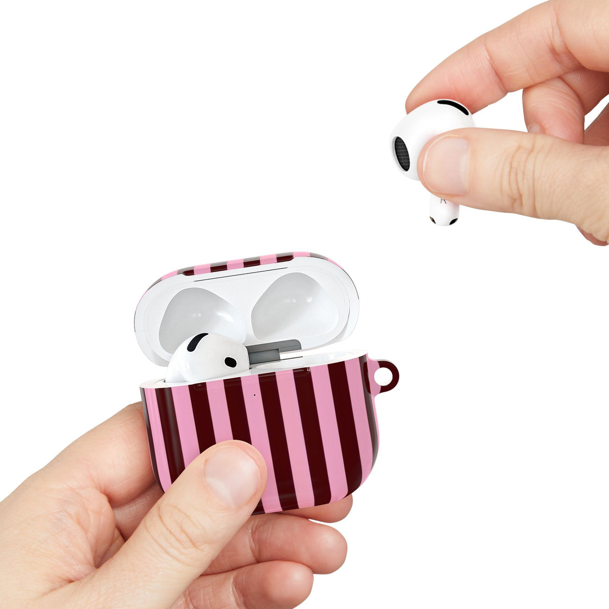 Candy Stripe AirPod Case – Slim Protective Charging Case