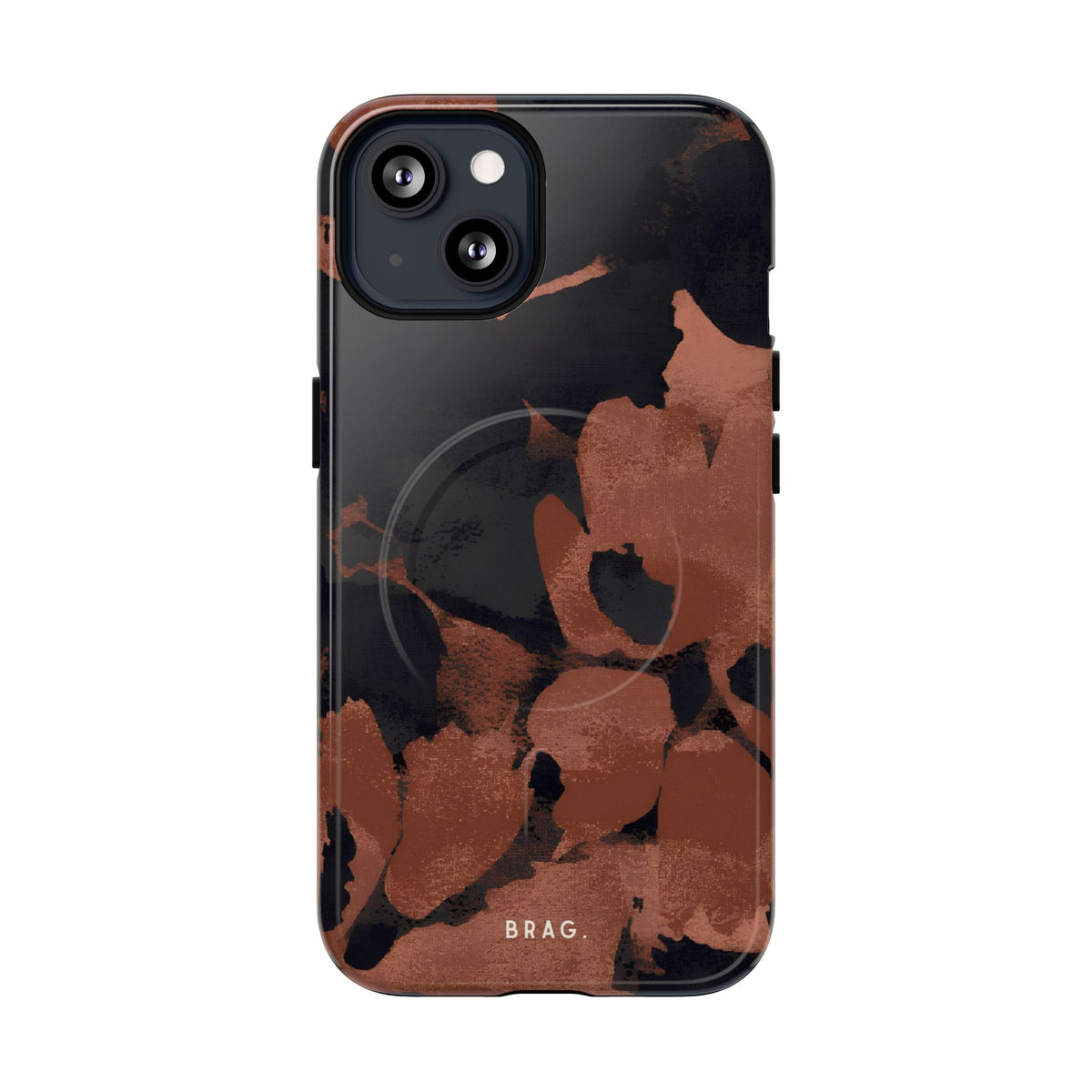 Terracotta Bloom MagSafe Tough Phone Case — Magnetic Protective Cover