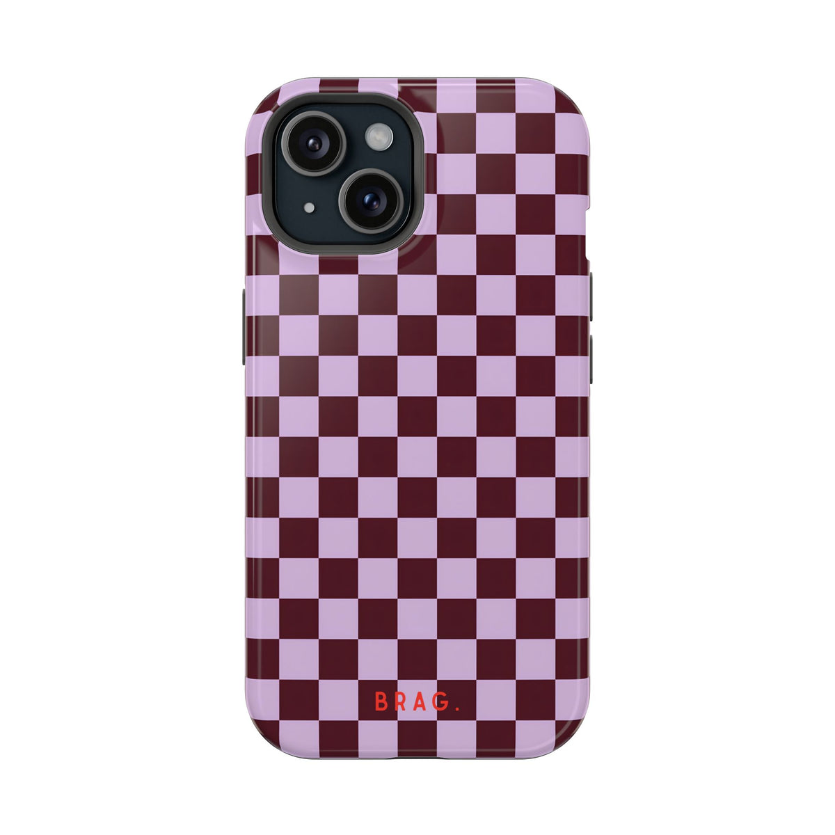 Cherry Check Magnetic Impact-Resistant Phone Case