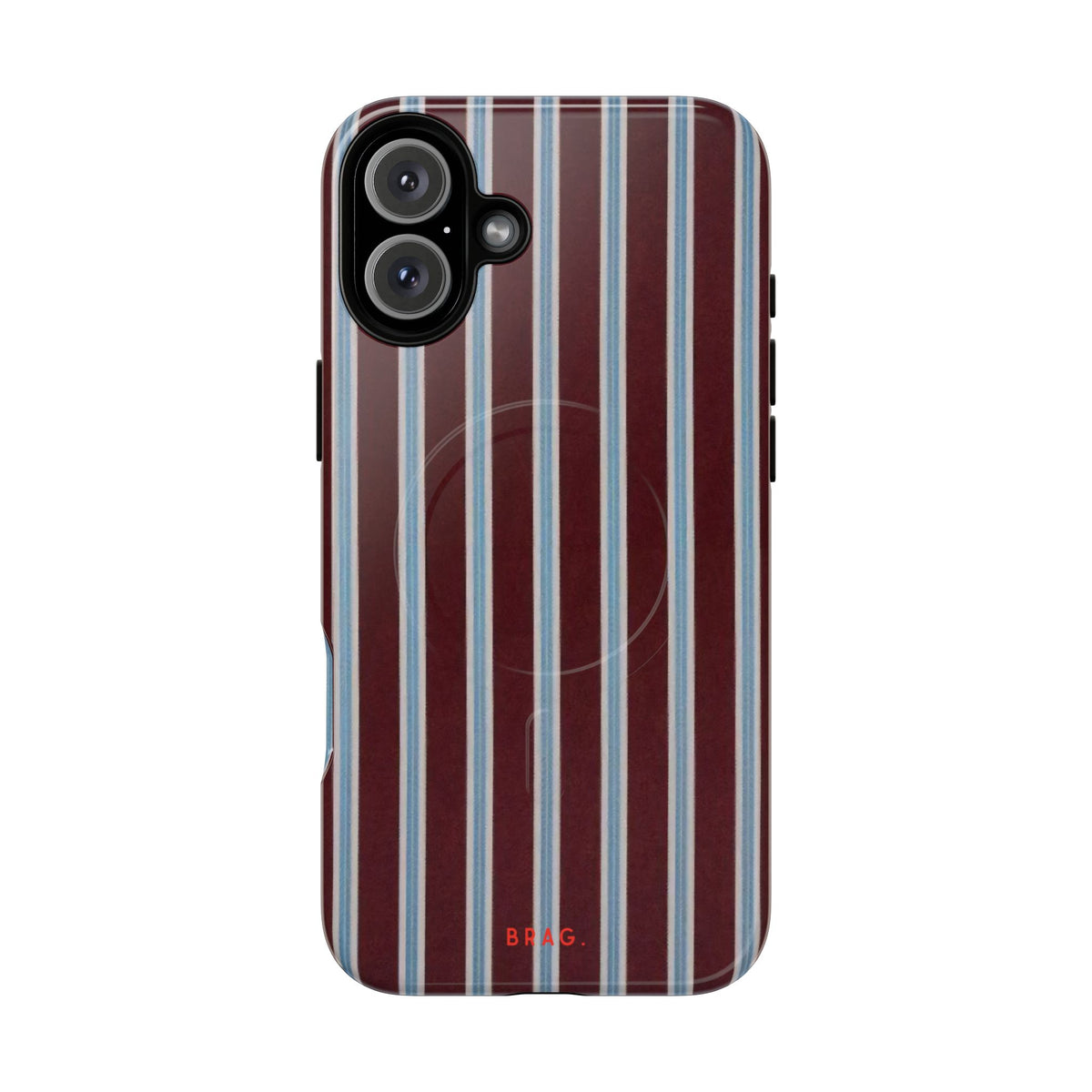 Maroon Lines MagSafe Tough Phone Case — Magnetic Protective Cover