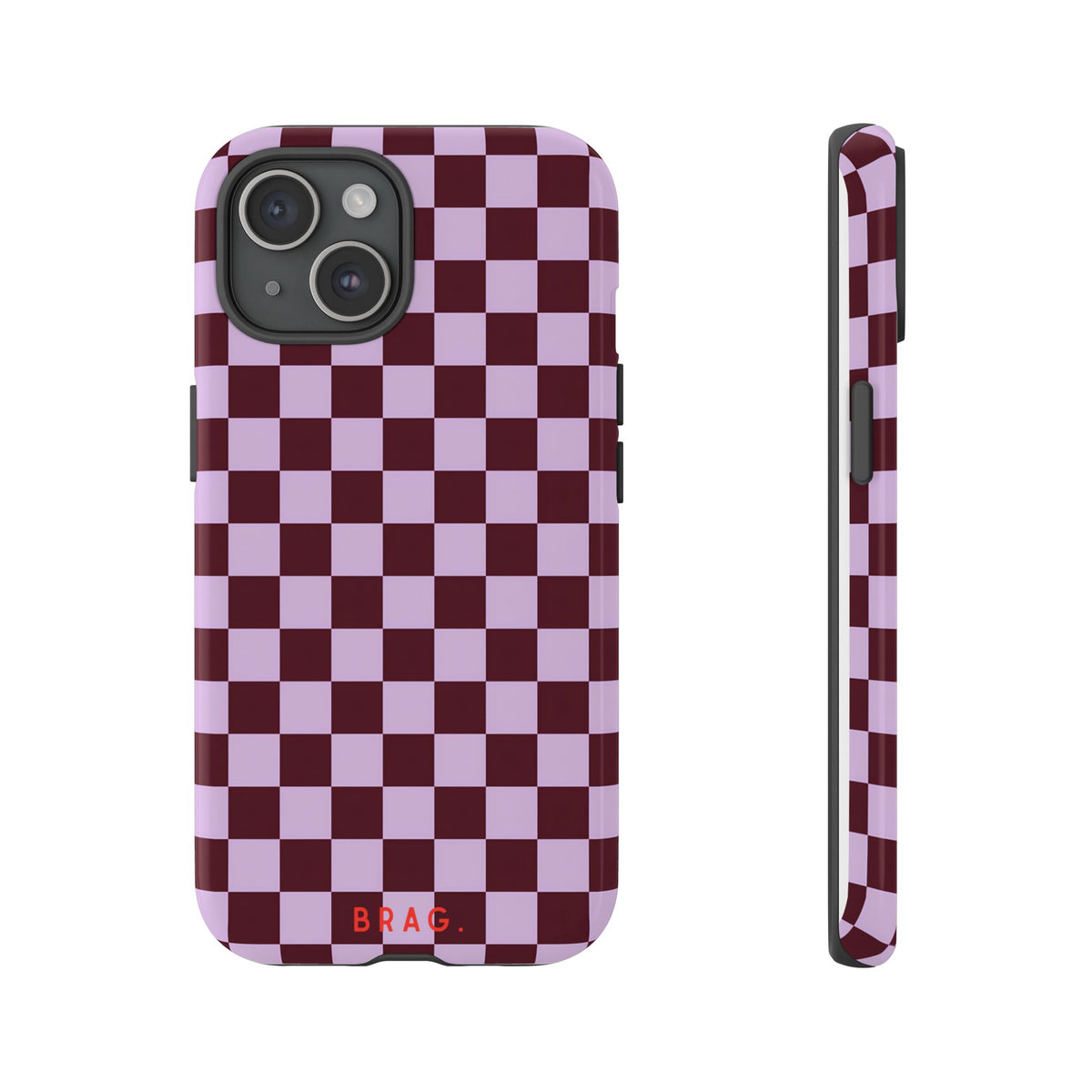 Cherry Check Tough Phone Case – Shockproof Protective iPhone Cover