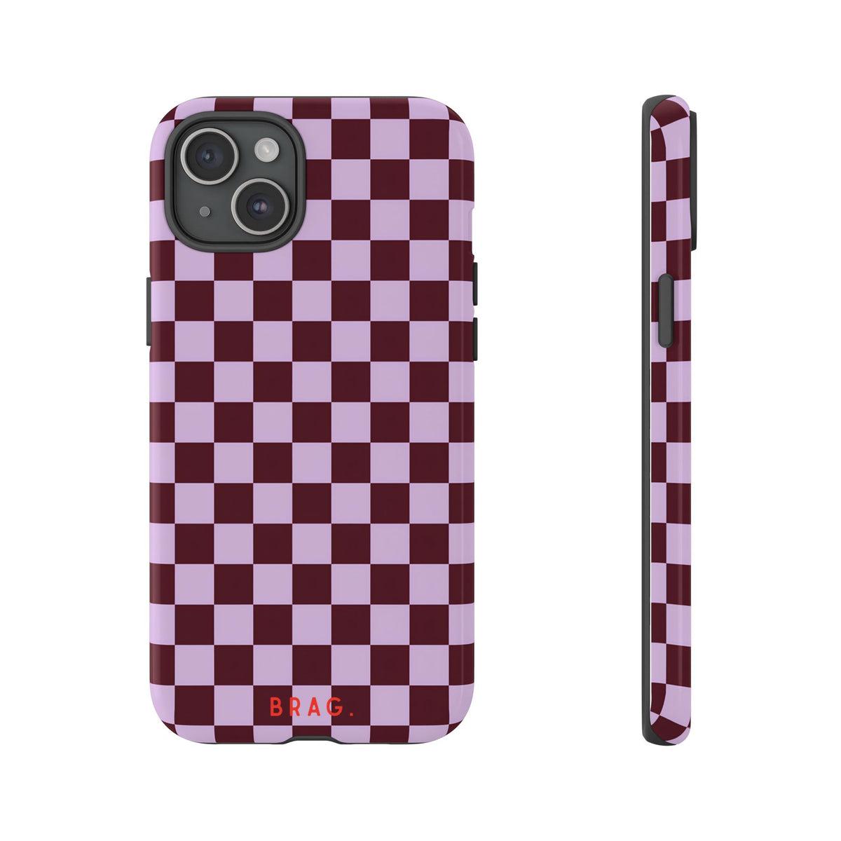 Cherry Check Tough Phone Case – Shockproof Protective iPhone Cover