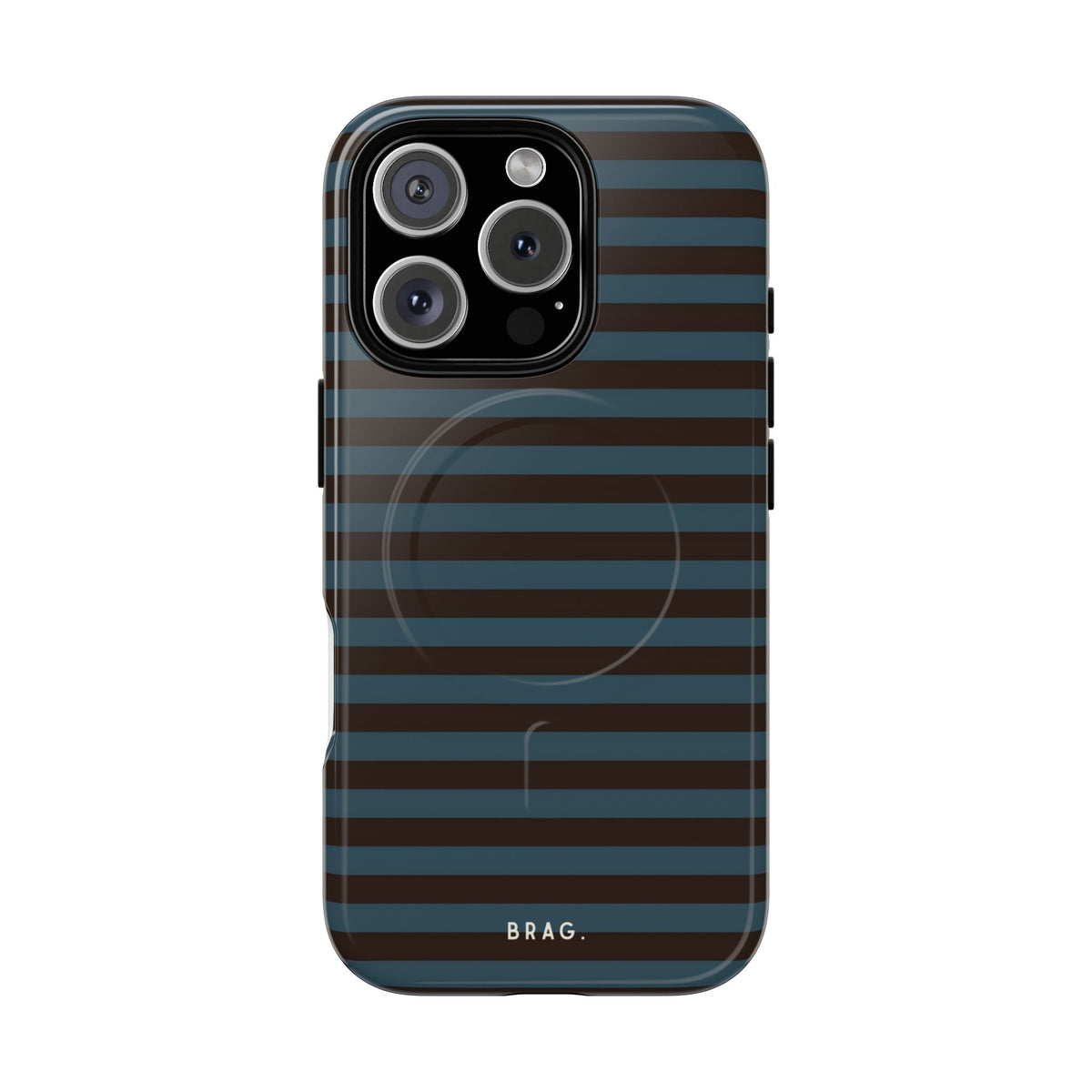 Seaside Stripe MagSafe Tough Phone Case — Magnetic Protective Cover