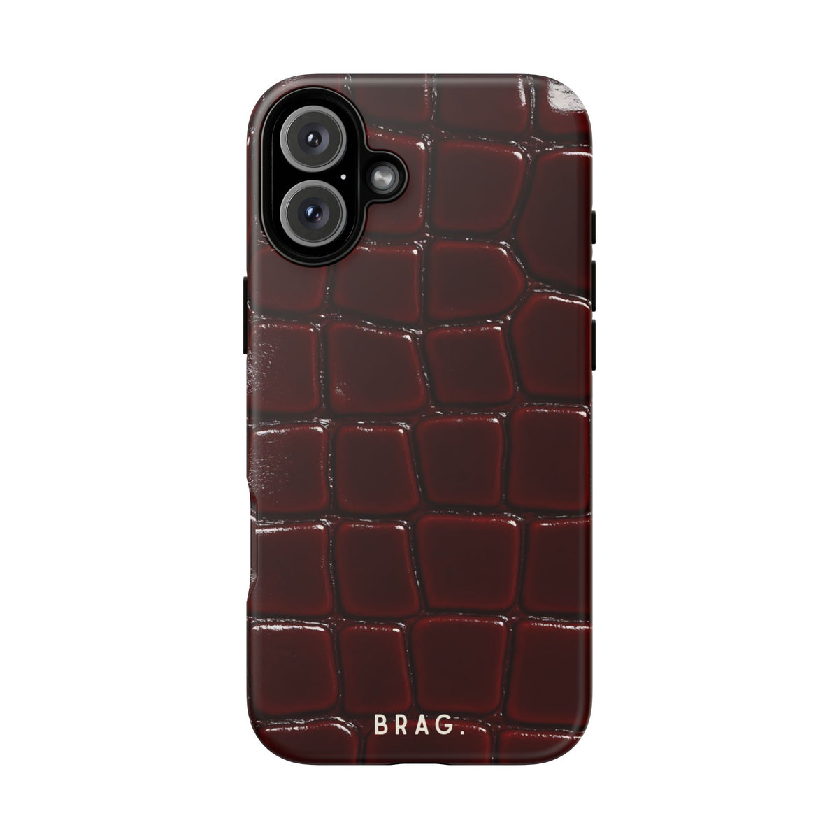 Cherry Leather Tough Phone Case – Shockproof Protective iPhone Cover