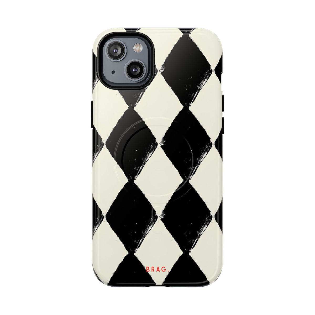 Ivory Harlequin MagSafe Tough Phone Case — Magnetic Protective Cover