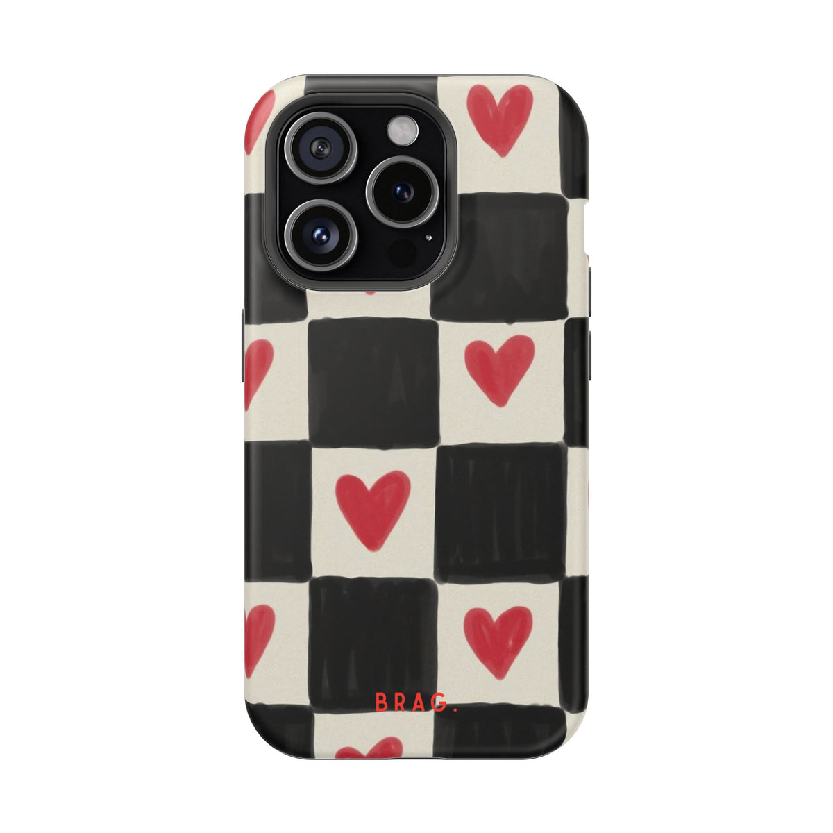 Heart Check Magnetic Impact-Resistant Phone Case