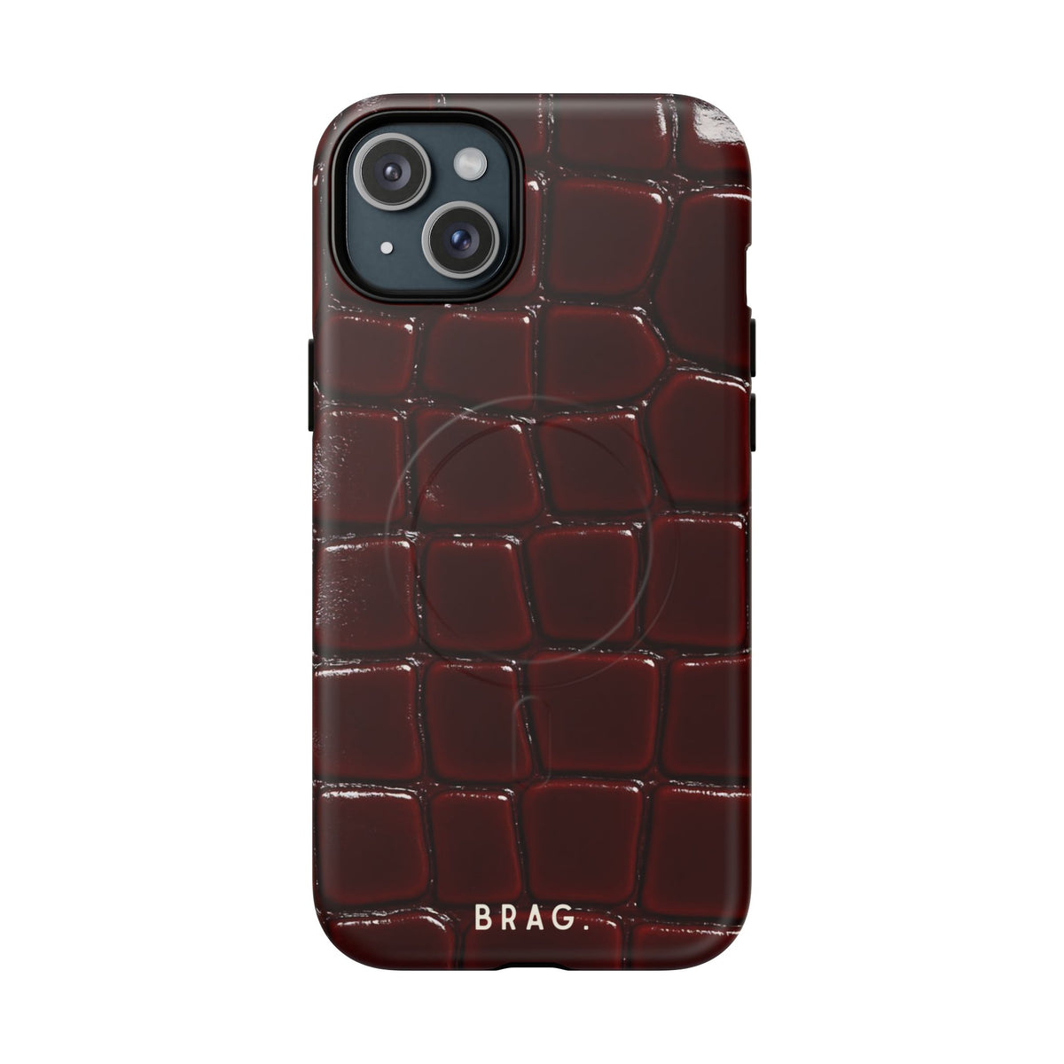 Cherry Leather MagSafe Tough Phone Case — Magnetic Protective Cover