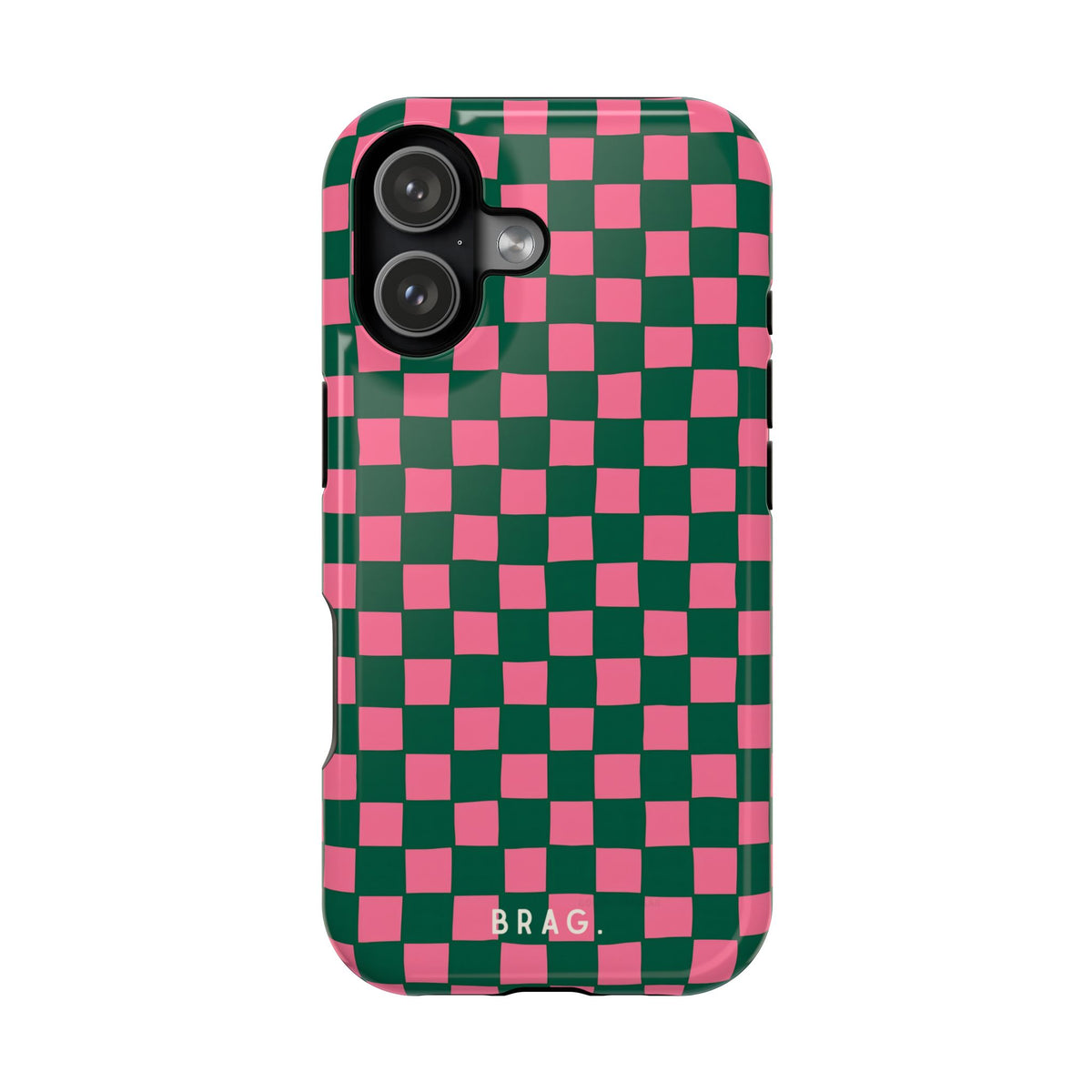 Rasberry Checks Magnetic Impact-Resistant Phone Case