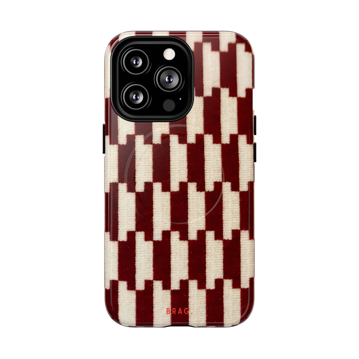 Wine & Cream MagSafe Tough Phone Case — Magnetic Protective Cover