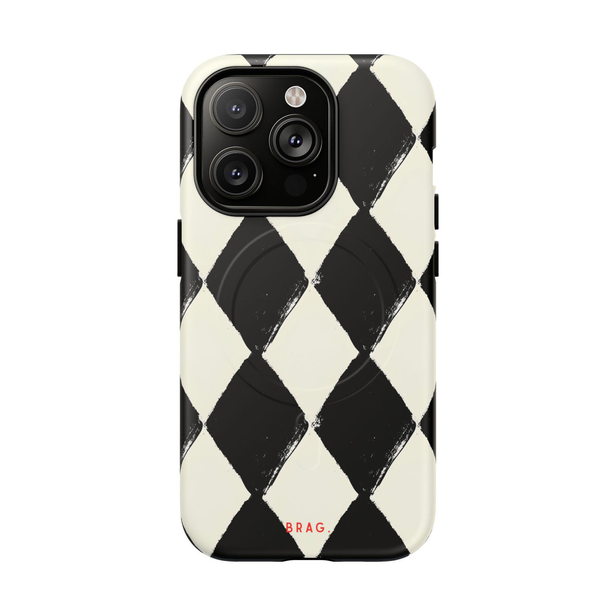 Ivory Harlequin MagSafe Tough Phone Case — Magnetic Protective Cover