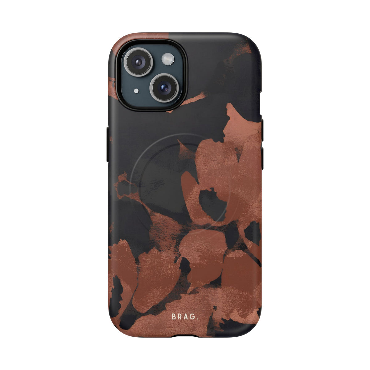 Terracotta Bloom MagSafe Tough Phone Case — Magnetic Protective Cover
